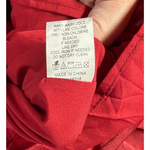 NWT Lost + Wander Womens Dark Red Emerald Mini Dress XL Open Back XMAS Holiday - Picture 15 of 15